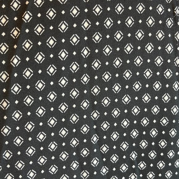 LOFT Black White Dot Button Front Blouse Shirt XXSP Petite - Picture 4 of 6